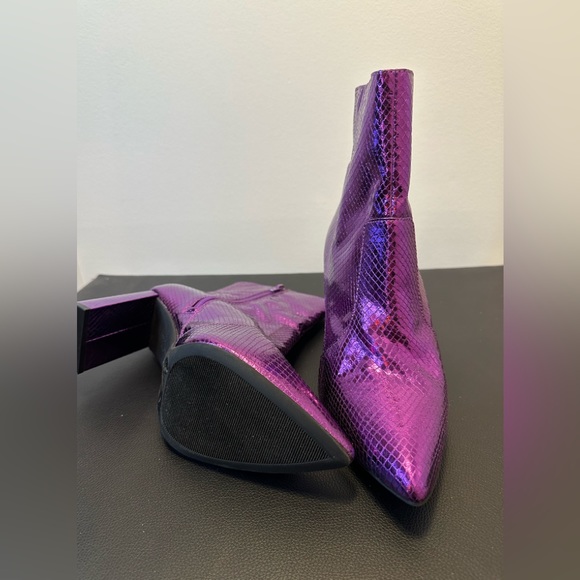 INC International Concepts Anila Purple Snake Block Boots -9-1/2M - Picture 11 of 16